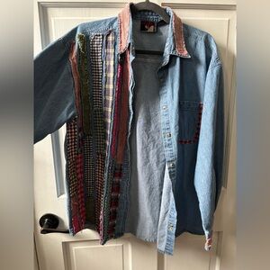 Patchwork Denim Shirt